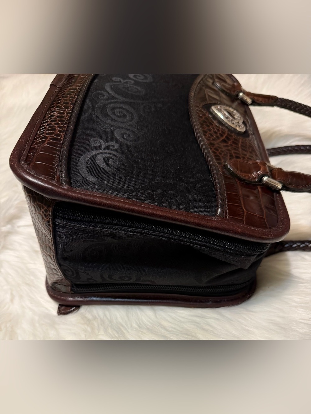 Brighton Vintage Discontinued Lansky Travel Cosmetic Heart Accent Bag - Picture 7 of 14